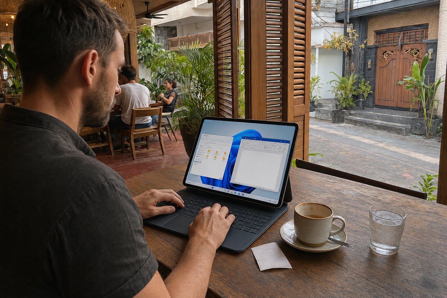 Jump-Desk Windows desktop in use on a tablet